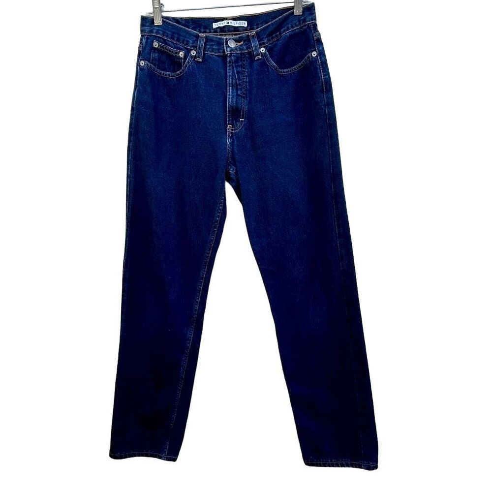 Tommy Hilfiger Women's Size 29 Blue Dark Wash Straight Leg Denim Jeans